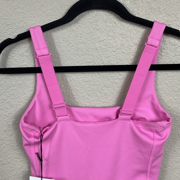 NWT Girlfriend Collective Luxe Paneled Unitard Bubblegum Pink Jumpsuit Catsuit S - Picture 11 of 16